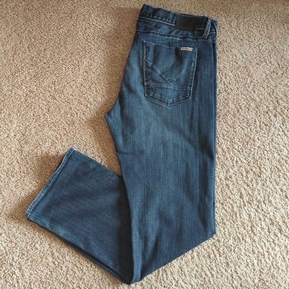 HUDSON Clifton Flap Pocket Bootcut Jeans Wickman Wash Men's 36 - Picture 7 of 16